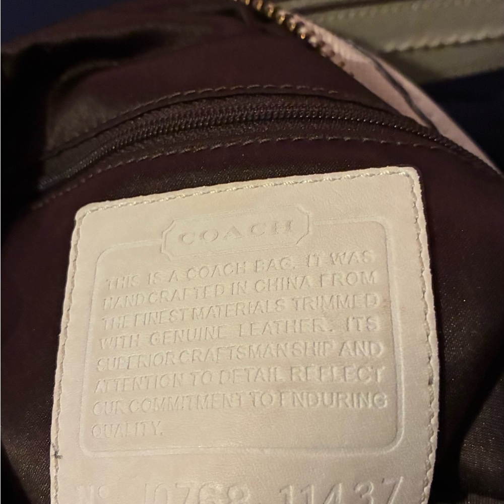Coach Brown and Cream Signature Shoulder Bag - Picture 5 of 7